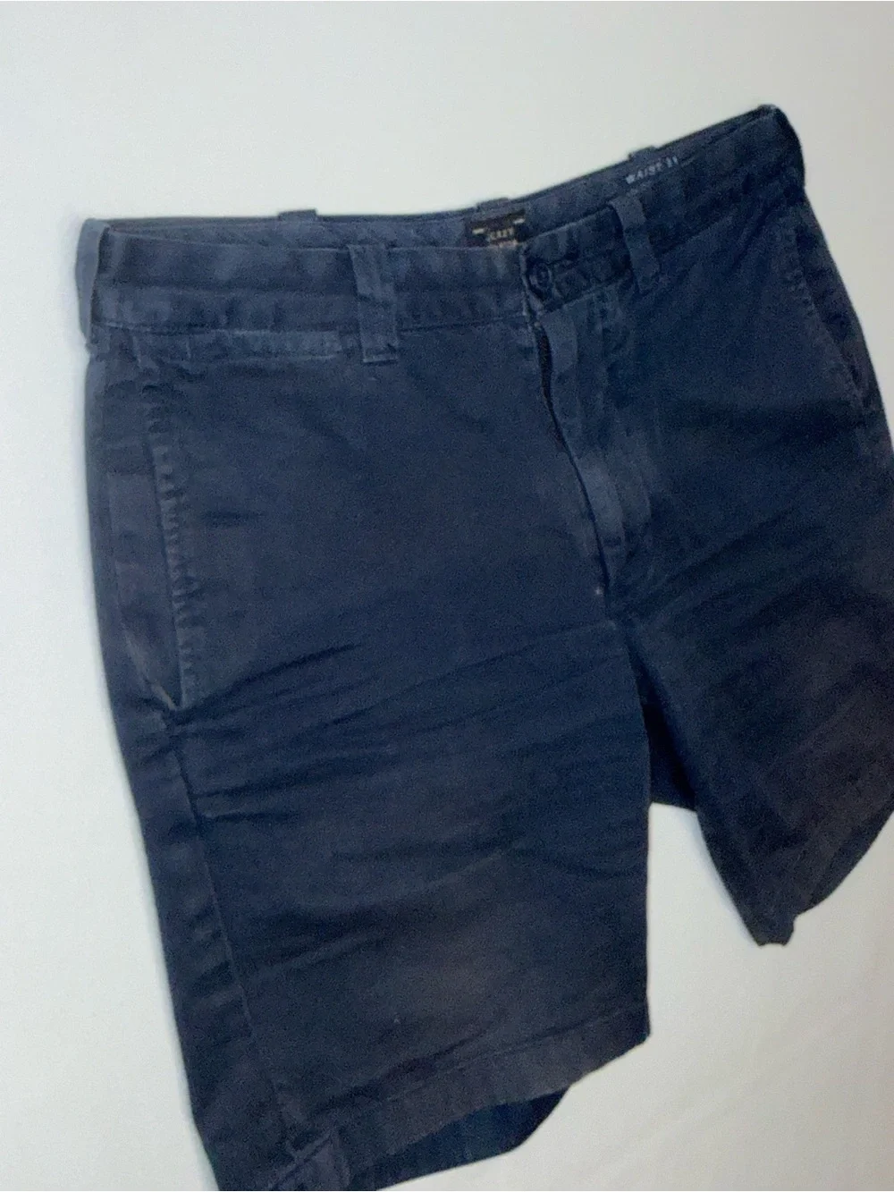 J. Crew Stanton Men’s Navy Blue Flat Front Chino Shorts Size 31, 9” Inseam